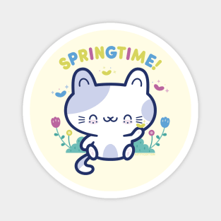 Springtime Kitty Magnet